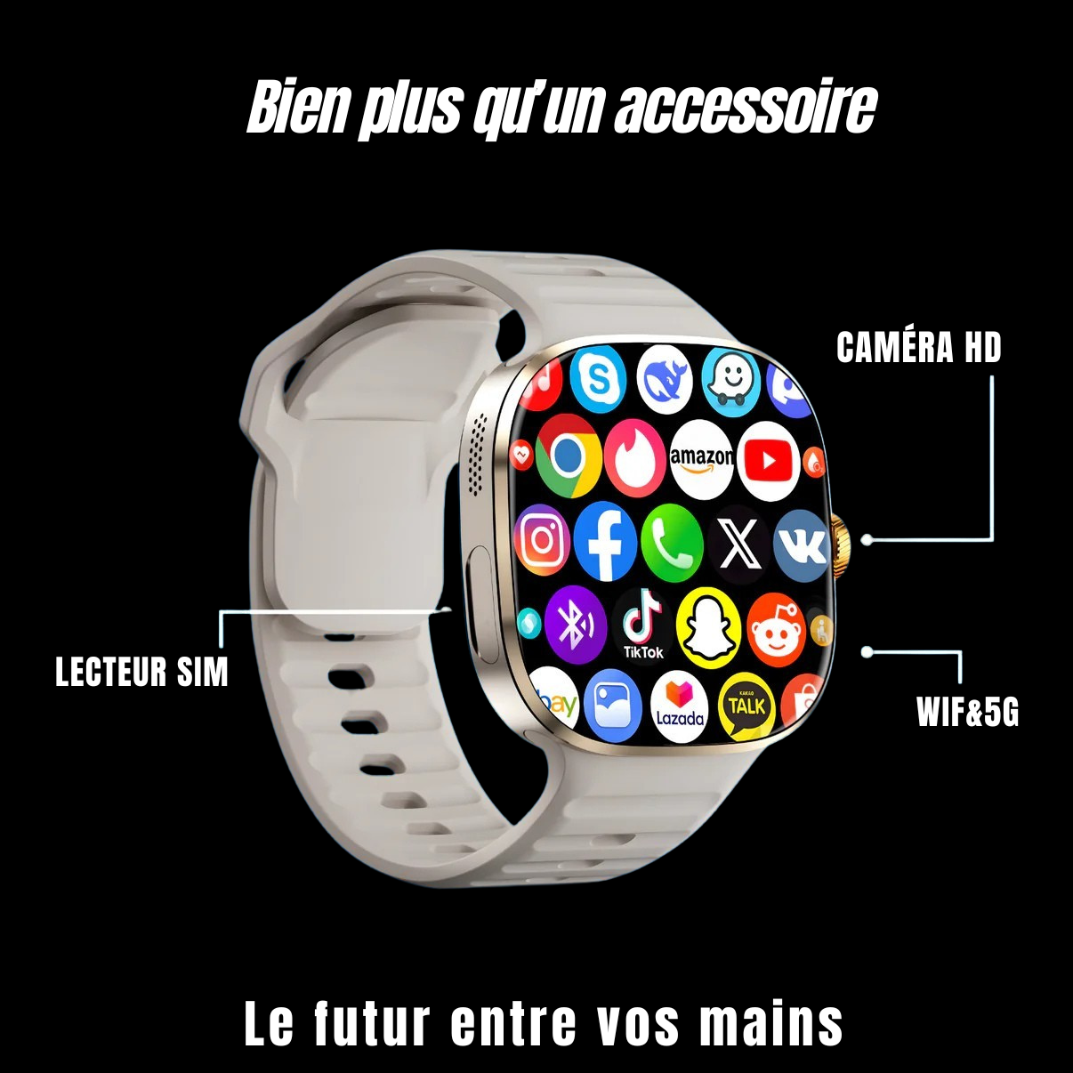 Melyos Watch connect 5G + Écouteurs OFFERT